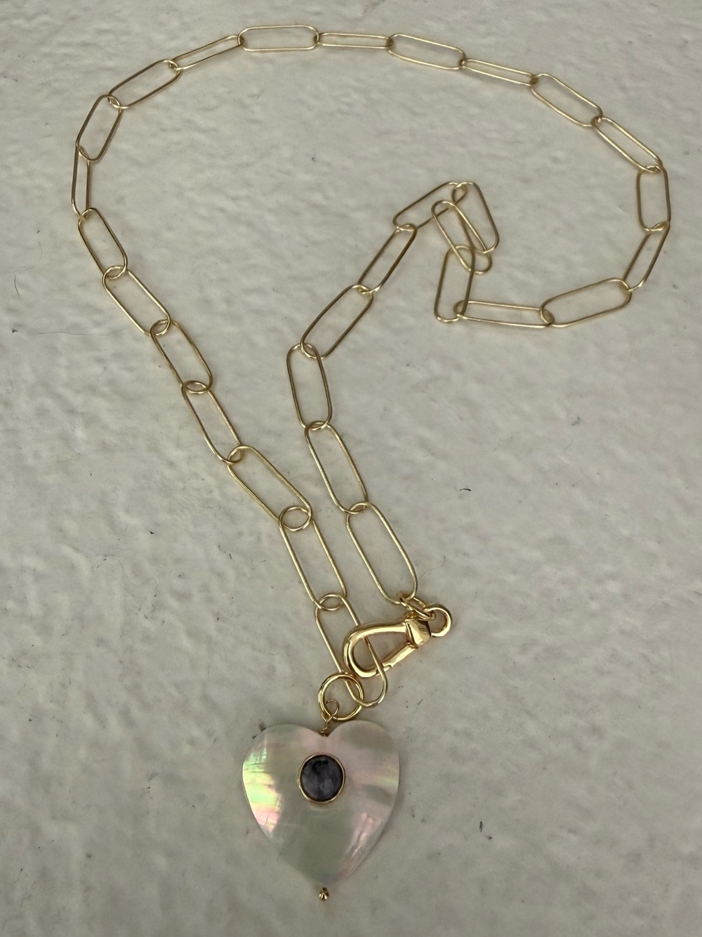Long gold plated necklace
